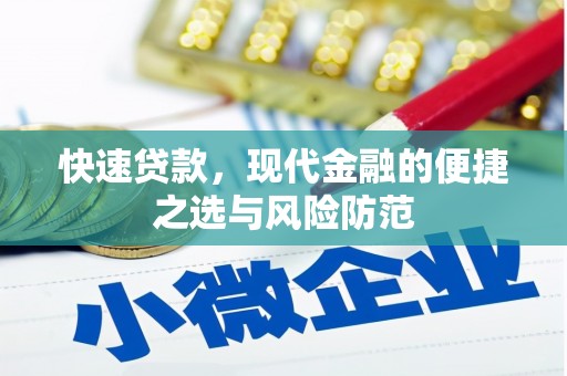 无极快速贷款，现代金融的便捷之选与风险防范