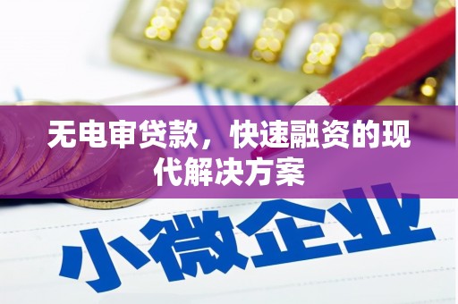 金湖无电审贷款，快速融资的现代解决方案