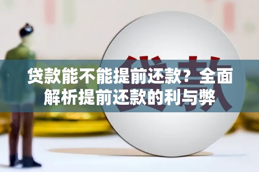 南投贷款能不能提前还款？全面解析提前还款的利与弊