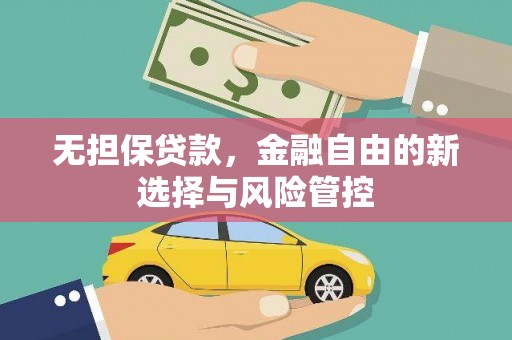 靖西无担保贷款，金融自由的新选择与风险管控
