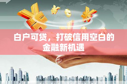 兰州白户可贷，打破信用空白的金融新机遇