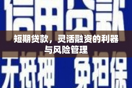 鹤峰短期贷款，灵活融资的利器与风险管理