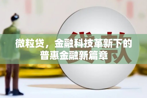 喜德微粒贷，金融科技革新下的普惠金融新篇章