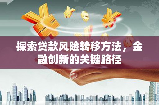 界首探索贷款风险转移方法，金融创新的关键路径