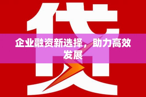 雅安企业融资新选择，助力高效发展