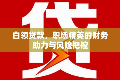 吉水白领贷款,职场精英的财务助力与风险把控 吉水白领贷款,职场精英的财务助力与风险把控